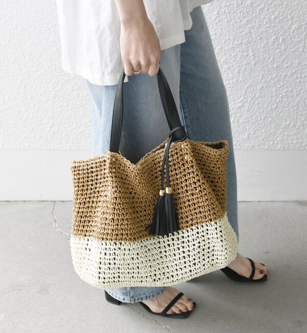 SHIPS any「《一部追加予約》【WEB限定】SHIPS any: コマアミ トート」|トートバッグ|ライトブラウン