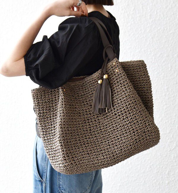 SHIPS any「《一部追加予約》【WEB限定】SHIPS any: コマアミ トート」|トートバッグ|ブラウン系