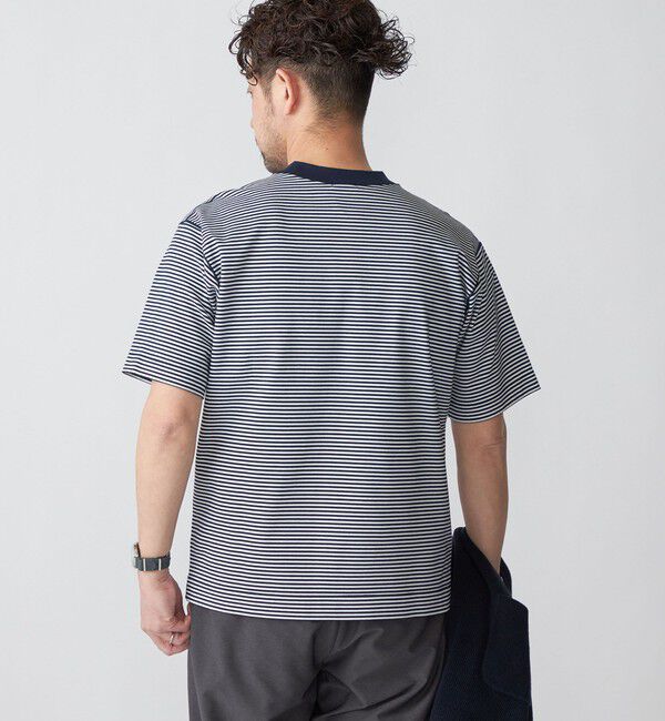 SHIPS「SHIPS: クルーネック ハイゲージ ダンボールニットTシャツ ライト」|Tシャツ・カットソー|