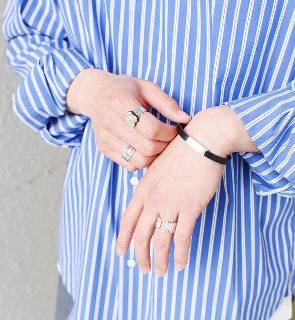 SHIPS any「SHIPS any: レザー マグネット ブレスレット 2◇」|ブレスレット・バングル|ブラック