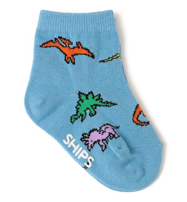 SHIPS KIDS「SHIPS KIDS:ベビー ダイナソー ソックス」|ソックス|ライトブルー