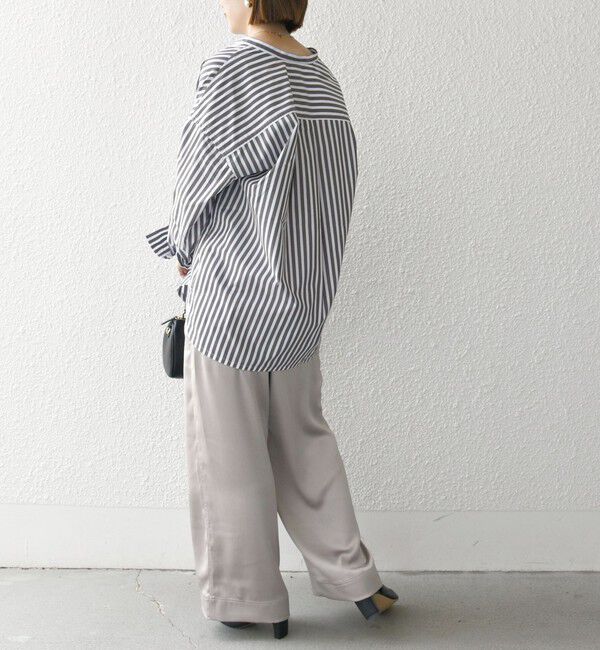 SHIPS any「SHIPS any:〈洗濯機可能〉REPREVE バンド カラー シャツ」|シャツ・ブラウス|