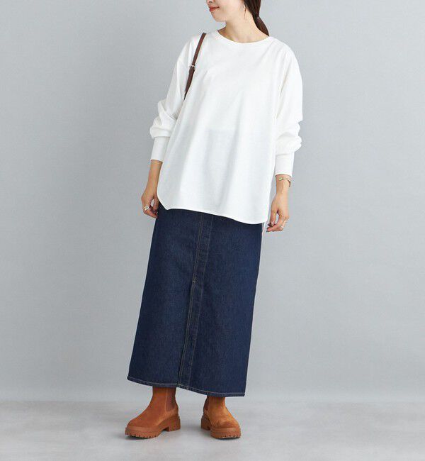 SHIPS for women「ロング リブ スリーブ カットソー  ボーダー / ソリッド」|Tシャツ・カットソー|