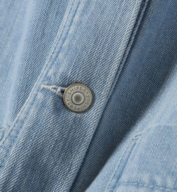 SHIPS any「《一部追加予約》SHIPS any: ノーカラー デニム ブルゾン［SHIPS any DENIM］」|デニムジャケット|