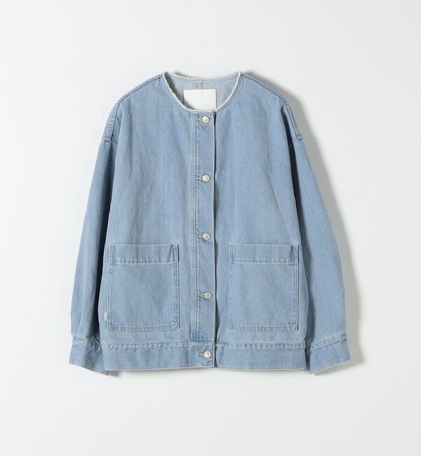 SHIPS any「《一部追加予約》SHIPS any: ノーカラー デニム ブルゾン［SHIPS any DENIM］」|デニムジャケット|