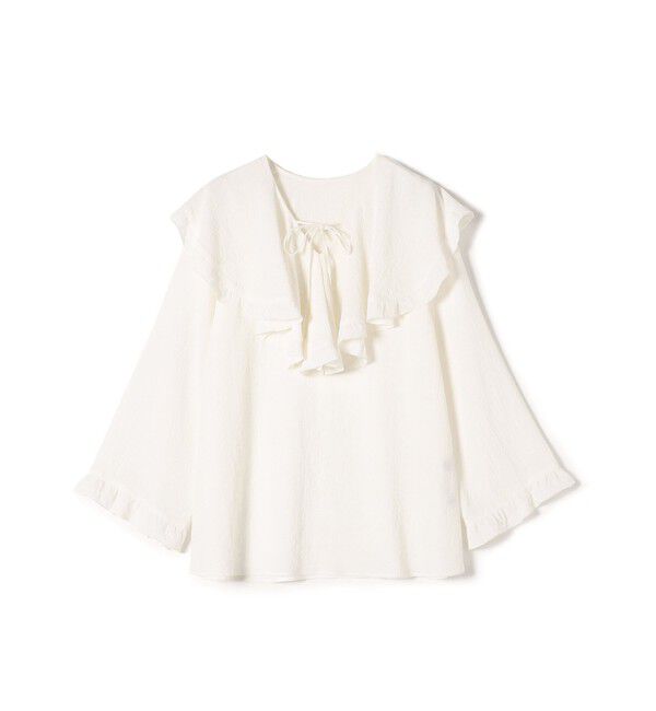 SHIPS for women「〈手洗い可能〉スムージーリップ ラッフル ブラウス ◇」|シャツ・ブラウス|