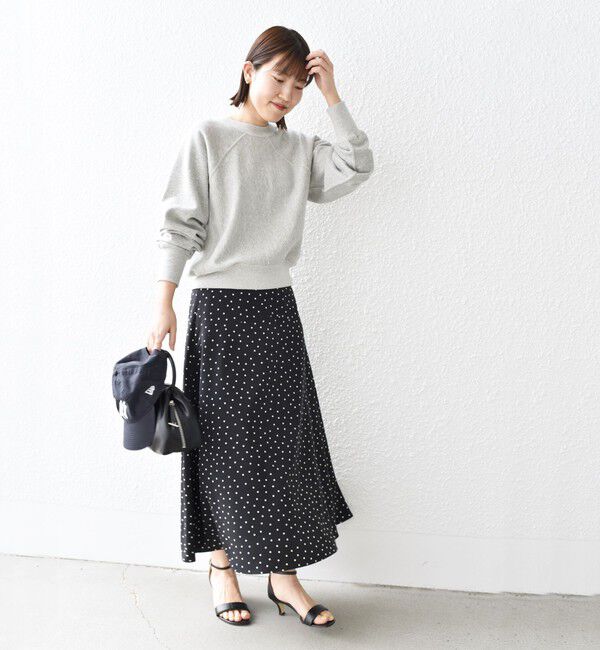SHIPS for women「*〈手洗い可能〉ドット / 花柄 切替 セミフレア スカート ◇」|スカート|