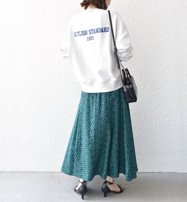 SHIPS for women「*〈手洗い可能〉ドット / 花柄 切替 セミフレア スカート ◇」|スカート|