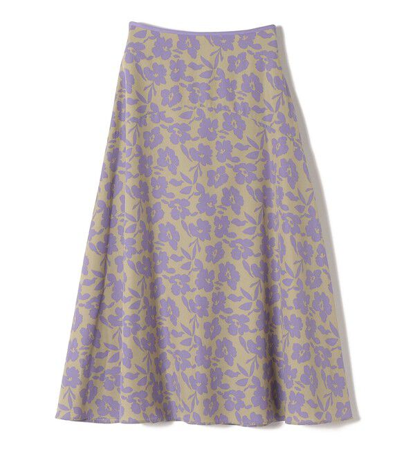 SHIPS for women「*〈手洗い可能〉ドット / 花柄 切替 セミフレア スカート ◇」|スカート|