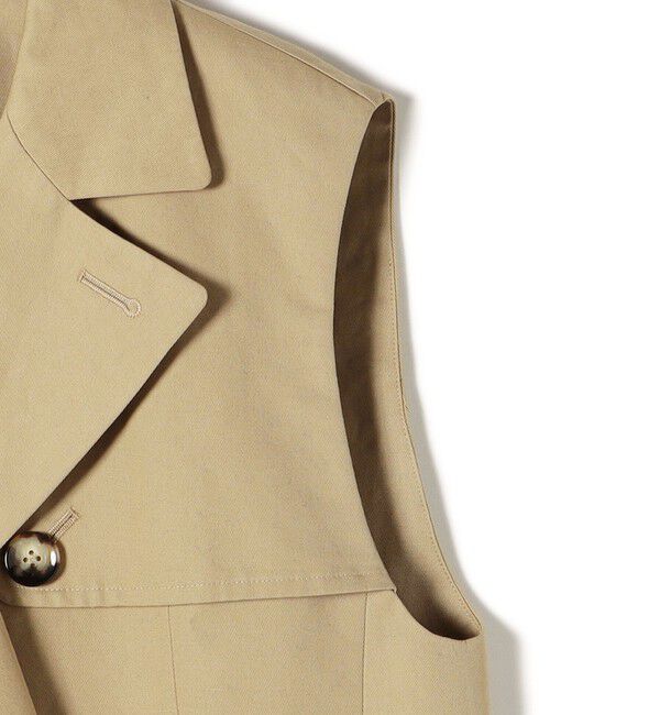 SHIPS for women「綿麻 カルゼ ダブルブレスト ジレ ◇」|ベスト・ジレ|