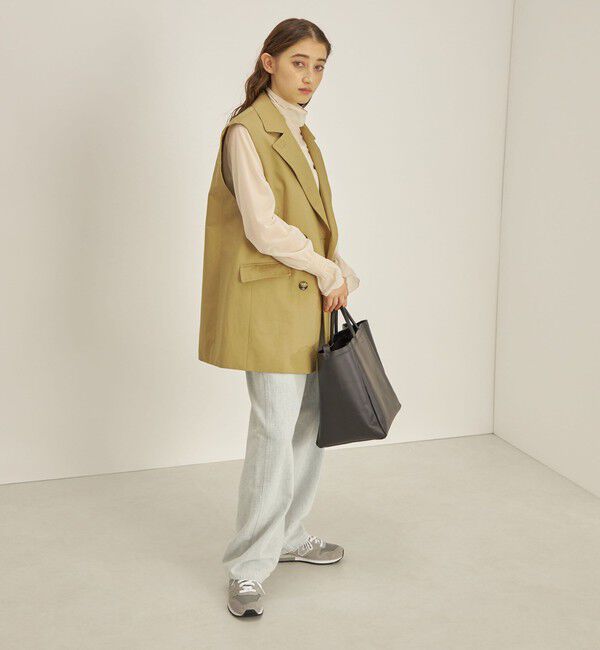 SHIPS for women「綿麻 カルゼ ダブルブレスト ジレ ◇」|ベスト・ジレ|