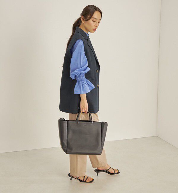 SHIPS for women「綿麻 カルゼ ダブルブレスト ジレ ◇」|ベスト・ジレ|