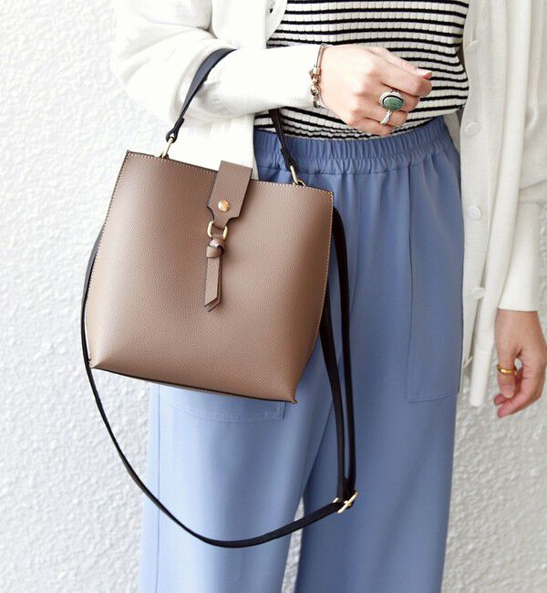 SHIPS any「《一部追加予約》SHIPS any: バイカラー2WAY スクエア ショルダー バッグ」|ショルダー・メッセンジャー|