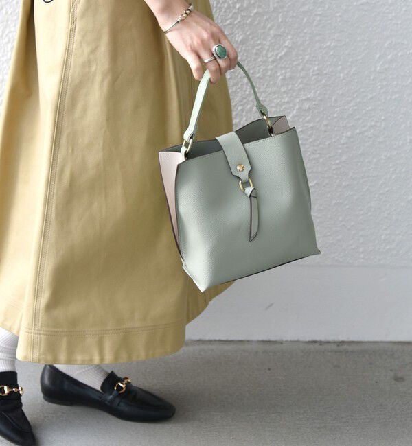 SHIPS any「《一部追加予約》SHIPS any: バイカラー2WAY スクエア ショルダー バッグ」|ショルダー・メッセンジャー|