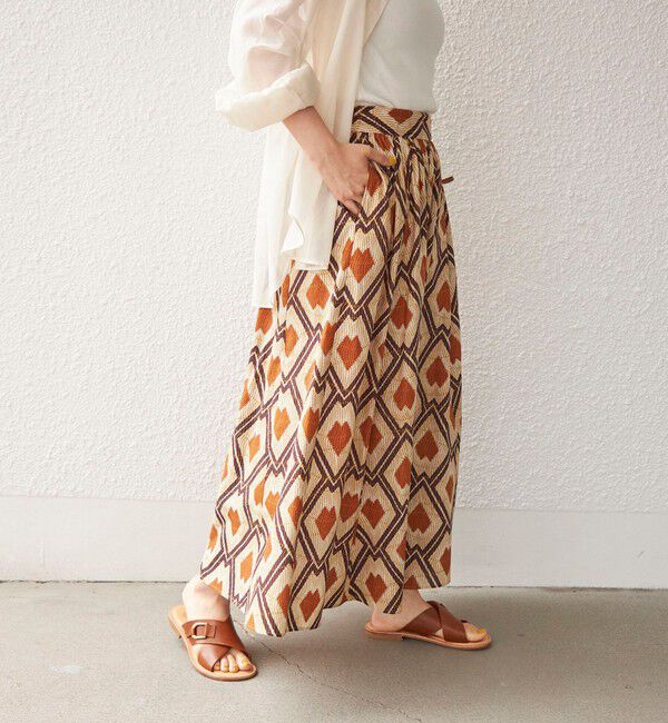 SHIPS for women「〈手洗い可能〉綿 エスニック プリント ボリューム スカート◇」|スカート|
