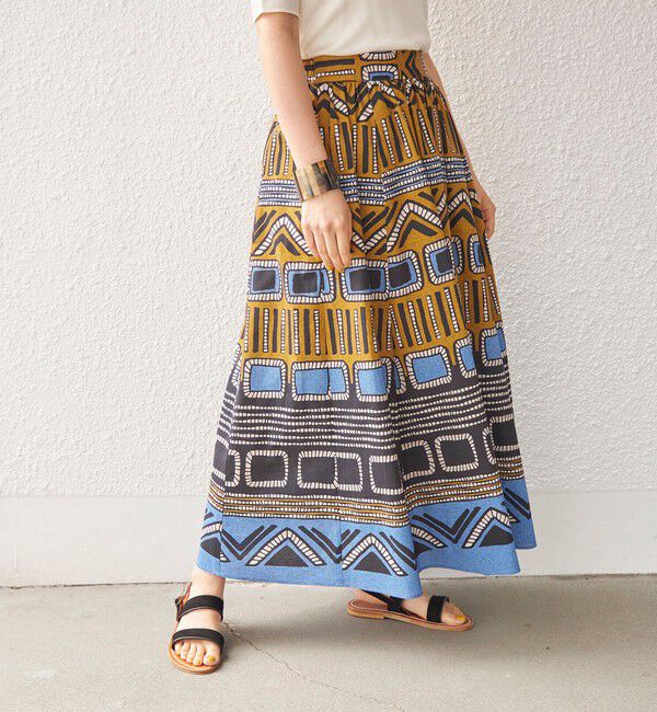SHIPS for women「〈手洗い可能〉綿 エスニック プリント ボリューム スカート◇」|スカート|