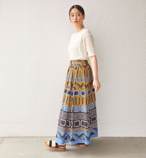SHIPS for women「〈手洗い可能〉綿 エスニック プリント ボリューム スカート◇」|スカート|