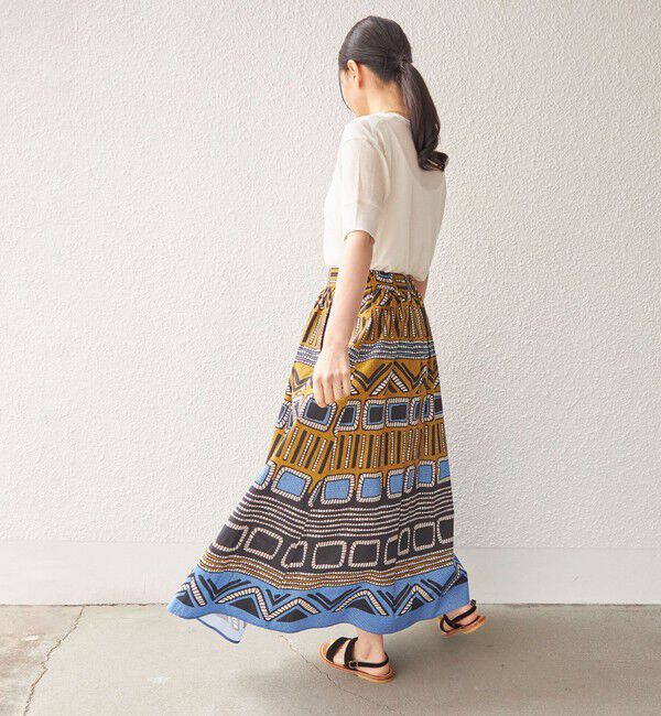 SHIPS for women「〈手洗い可能〉綿 エスニック プリント ボリューム スカート◇」|スカート|