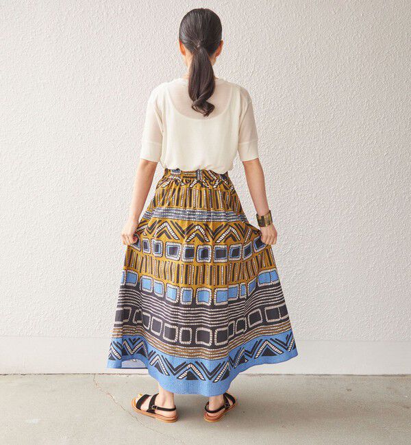 SHIPS for women「〈手洗い可能〉綿 エスニック プリント ボリューム スカート◇」|スカート|