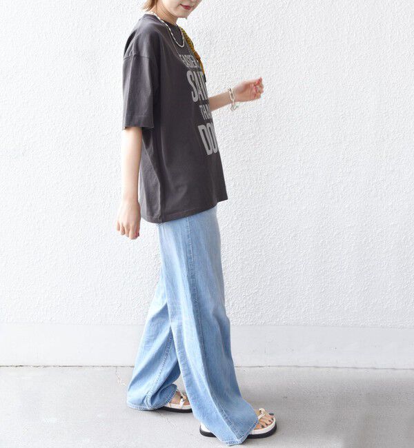 SHIPS for women「【SHIPS別注】81BRANCA:5分袖 ロゴ TEE 24SS 」|Tシャツ・カットソー|