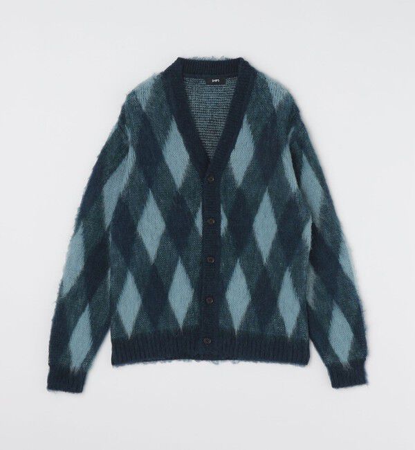 SHIPS「SHIPS: モヘヤ アーガイル Vネック ニット カーディガン」|カーディガン|