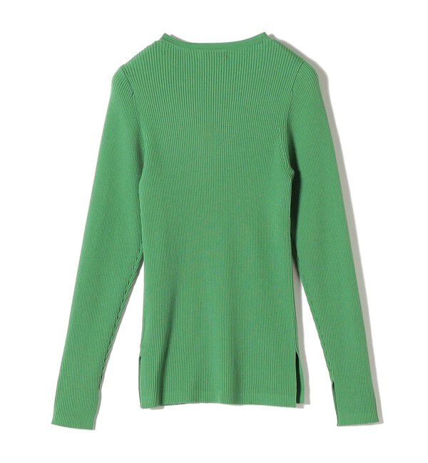 SHIPS for women「SHIPS Primary Navy Label:〈手洗い可能〉リブ クルーネック プルオーバー」|ニット・セーター|