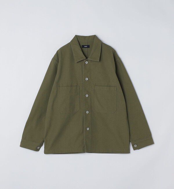 SHIPS「SHIPS: ハイツイストヤーン コットン ミリタリー シャツ アウター」|ミリタリージャケット|