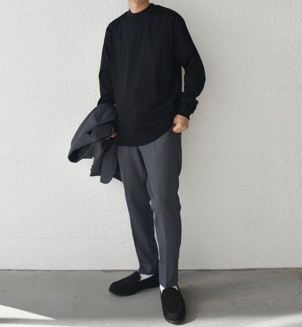 SHIPS any「SHIPS any: スムースコットン モックネック Tシャツ (ロンT)◇」|Tシャツ・カットソー|