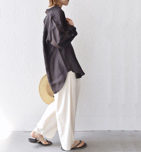 SHIPS for women「〈手洗い可能〉IMPERIAL LINEN オーバー シャツ」|シャツ・ブラウス|