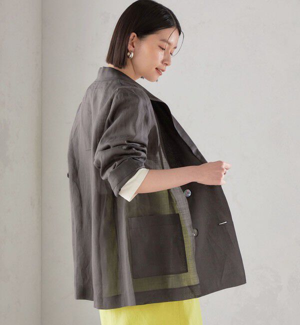 SHIPS for women「〈手洗い可能〉ラミー シアー ジャケット」|テーラードジャケット|