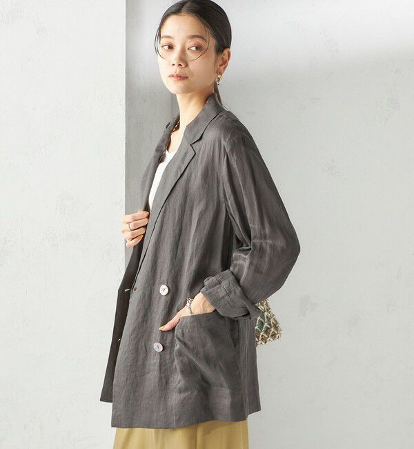 SHIPS for women「〈手洗い可能〉ラミー シアー ジャケット」|テーラードジャケット|