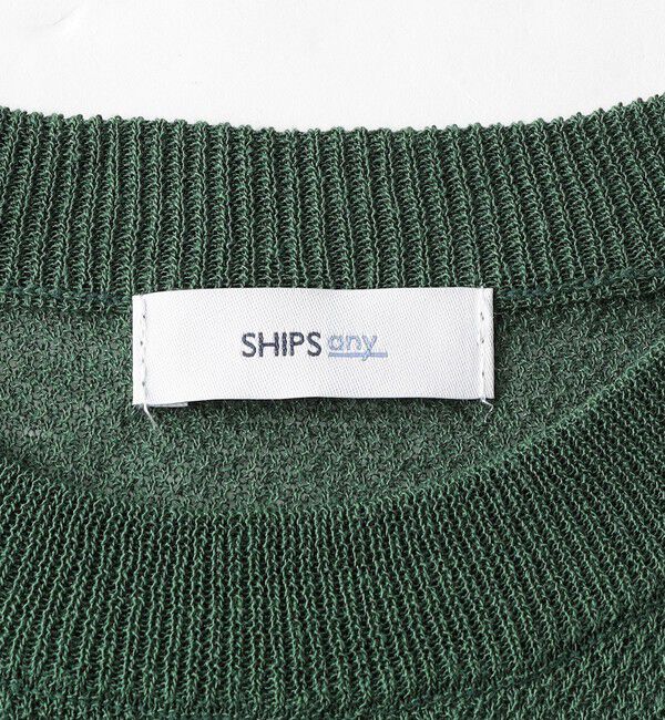SHIPS any「SHIPS any: 〈手洗い可能〉リネンミックス サマーニット リラックス シアー Tシャツ◇」|Tシャツ・カットソー|