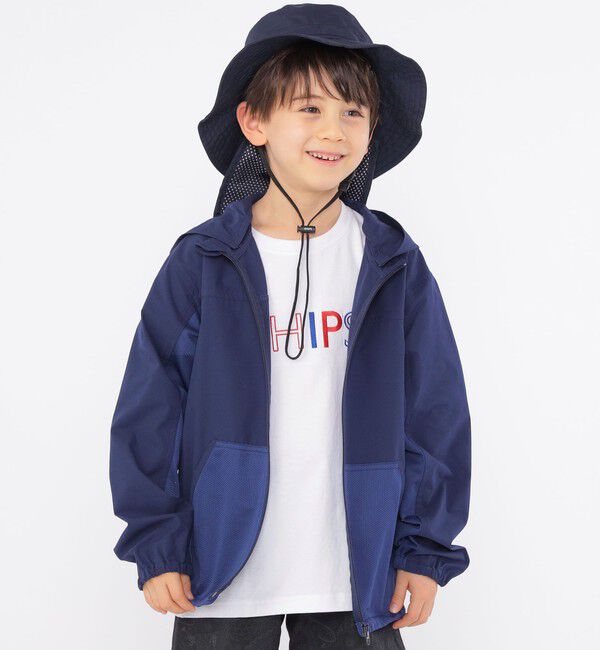 SHIPS KIDS「SHIPS KIDS:100～150cm /〈虫除け（インセクトシールド）/UVカット〉パーカー」|その他|ネイビー
