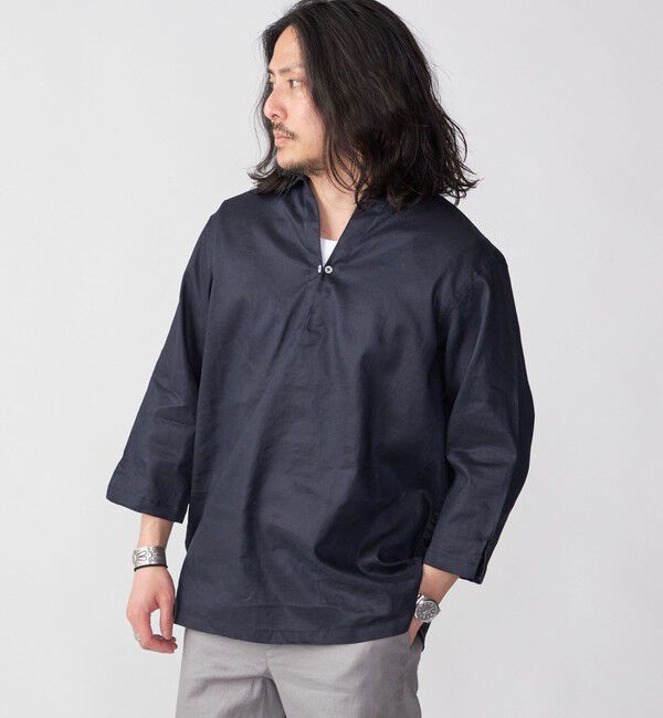 SHIPS「SHIPS: SOLOTEX(R) リネン 7スリーブ カプリシャツ」|シャツ・ブラウス|