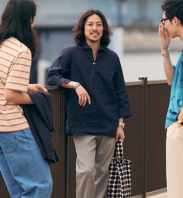 SHIPS「SHIPS: SOLOTEX(R) リネン 7スリーブ カプリシャツ」|シャツ・ブラウス|