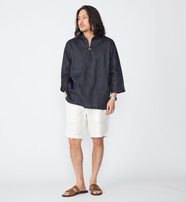 SHIPS「SHIPS: SOLOTEX(R) リネン 7スリーブ カプリシャツ」|シャツ・ブラウス|