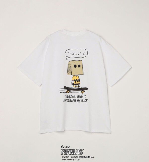 SHIPS any「SHIPS any: SNOOPY コラボ カルチャー グラフィック バック プリント Tシャツ◆」|Tシャツ・カットソー|