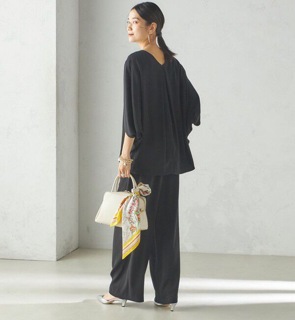 SHIPS for women「〈接触冷感 / 手洗い可能〉アセテート混 バック サテン ドルマン ブラウス」|シャツ・ブラウス|