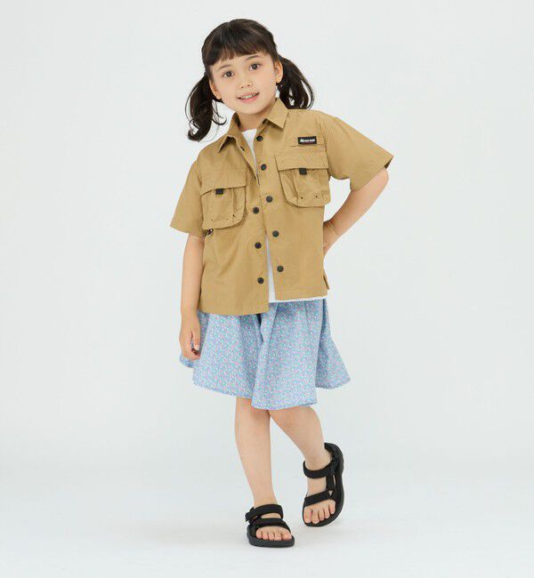 SHIPS Colors 「SHIPS Colors:〈洗濯機可能〉フラワー プリント ガウチョ パンツ(80~130cm)」|キュロット|