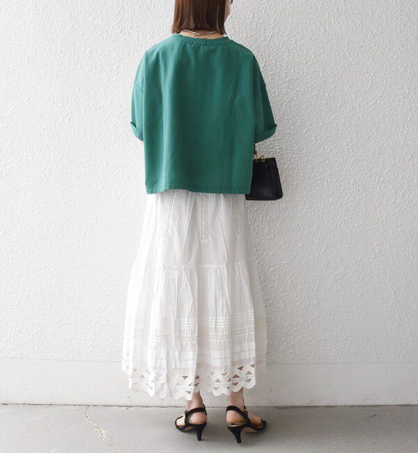 SHIPS any「《一部追加予約》【WEB限定】SHIPS any:〈洗濯機可能〉インレイ ハーフスリーブ ショートTEE」|Tシャツ・カットソー|