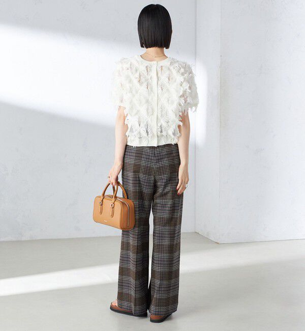 SHIPS for women「〈手洗い可能〉シアー フリンジ ジャカード プルオーバー」|ニット・セーター|