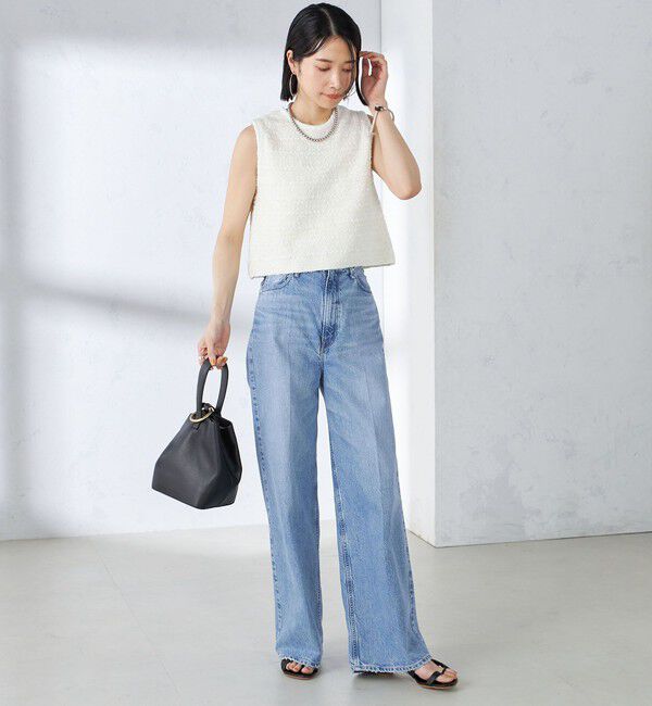 SHIPS for women「〈手洗い可能〉バック ジップ ツイード ベスト」|ベスト・ジレ|