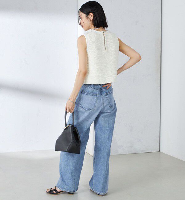 SHIPS for women「〈手洗い可能〉バック ジップ ツイード ベスト」|ベスト・ジレ|