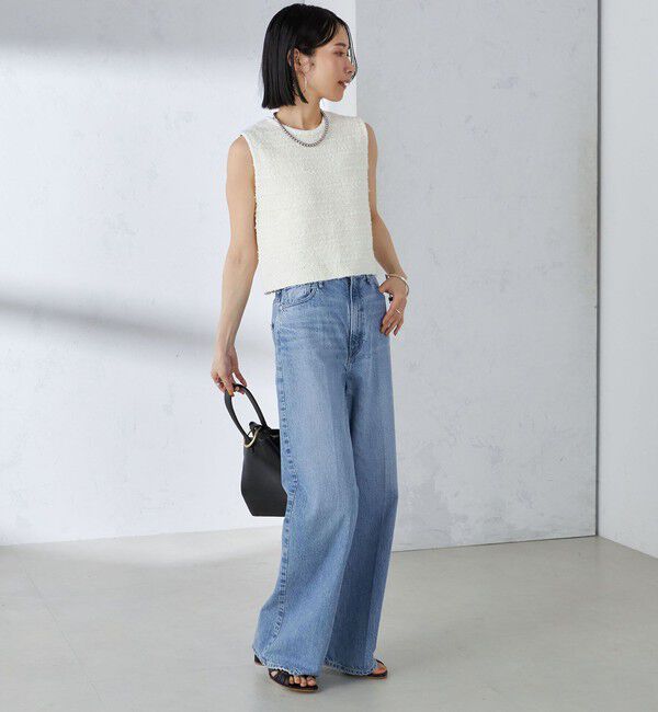 SHIPS for women「〈手洗い可能〉バック ジップ ツイード ベスト」|ベスト・ジレ|