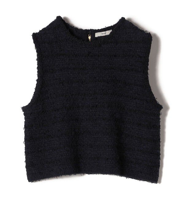 SHIPS for women「〈手洗い可能〉バック ジップ ツイード ベスト」|ベスト・ジレ|