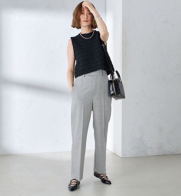 SHIPS for women「〈手洗い可能〉バック ジップ ツイード ベスト」|ベスト・ジレ|