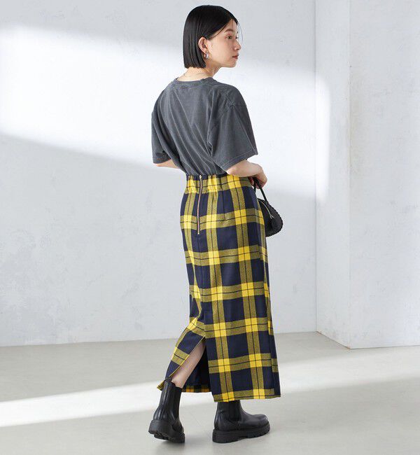 SHIPS for women「チェック フリンジ スカート」|スカート|