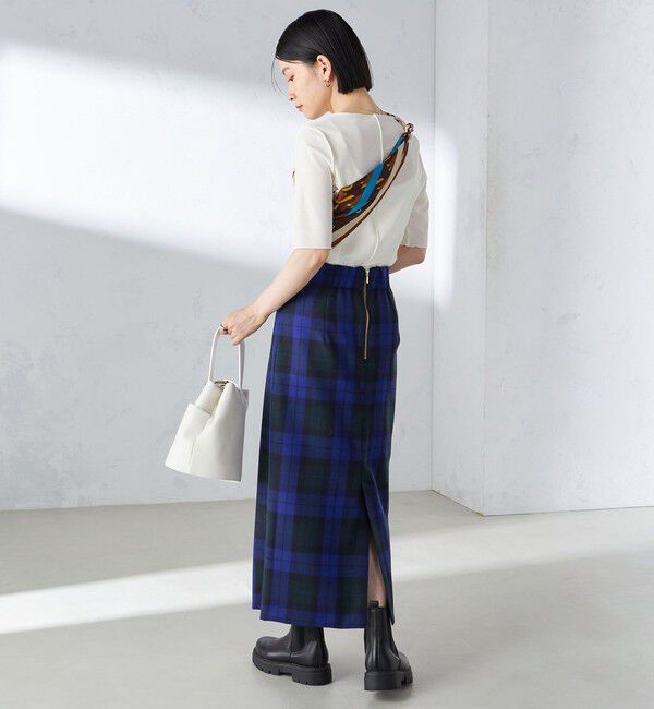 SHIPS for women「チェック フリンジ スカート」|スカート|