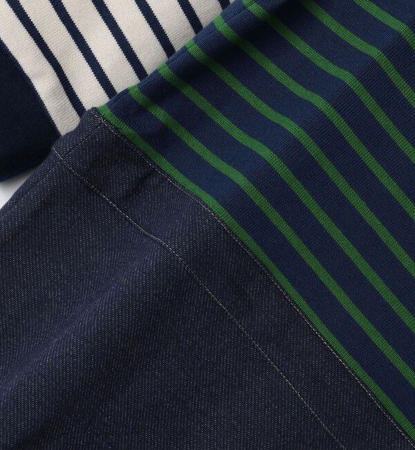 SHIPS KIDS「SHIPS KIDS:70～80cm / オーガニック コットン ボーダー ロンパース」|ロンパース|