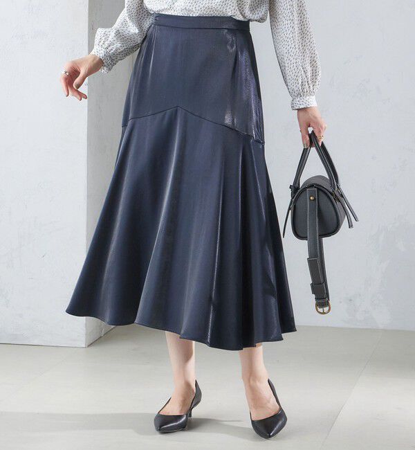 SHIPS for women「シャイニー サテン マーメイド スカート」|スカート|